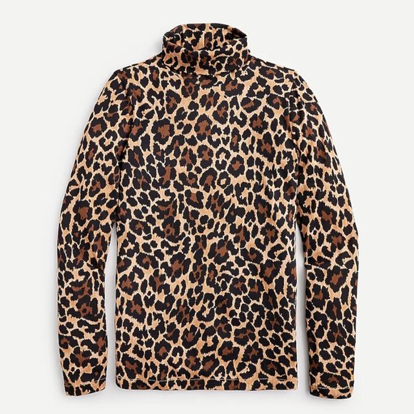 J. Crew Tissue Turtleneck in Leopard - Picture 4 of 4